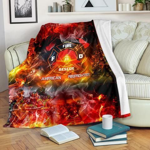 Firefighter Sherpa Fleece Blanket