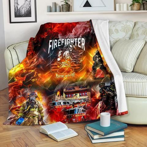 Firefighter Sherpa Fleece Blanket