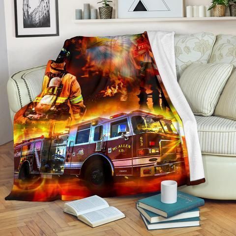 Firefighter Sherpa Fleece Blanket