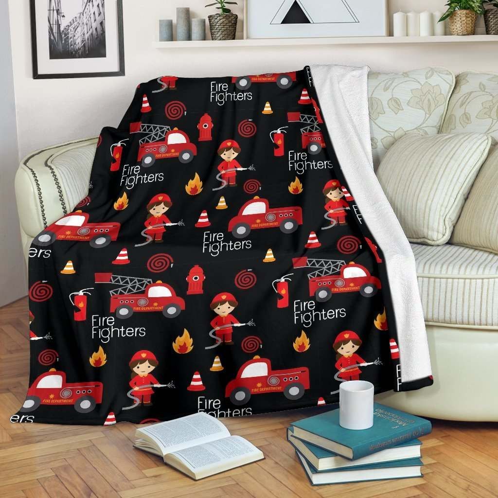 Firefighter Sherpa Fleece Blanket