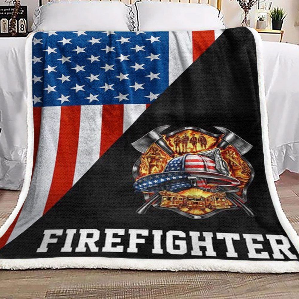 Firefighter Sherpa Fleece Blanket