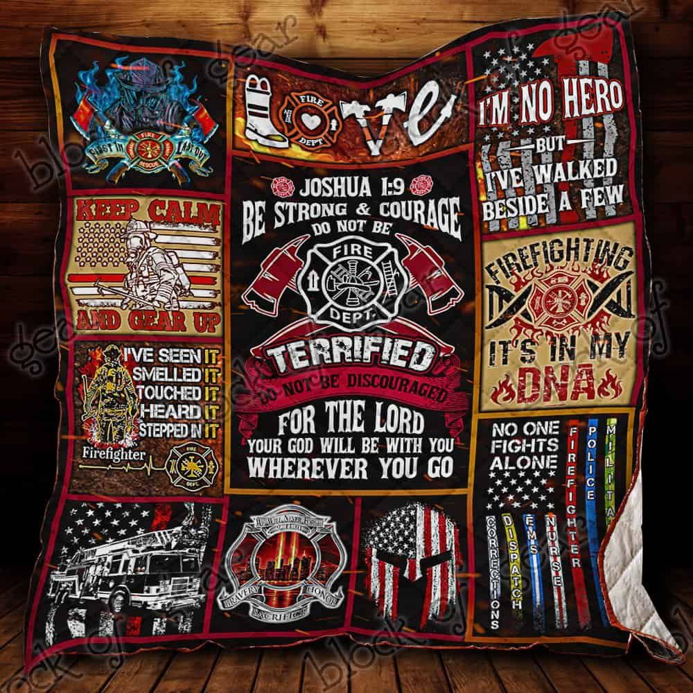 Firefighter CL19100318MDQ Quilt Blanket