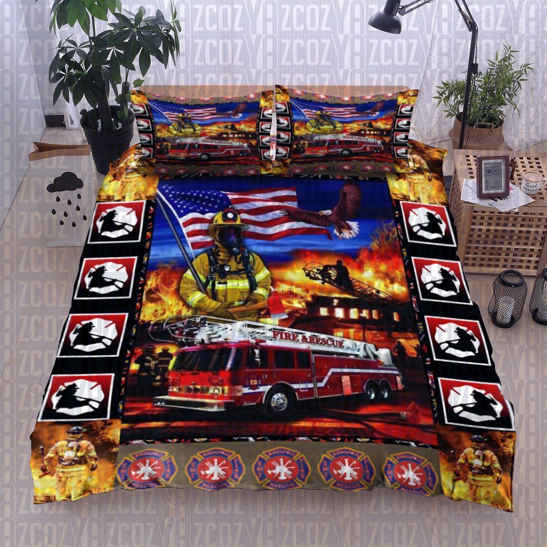 Firefighter Bedding Set