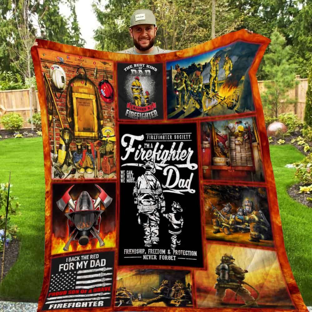 Firefighter CL22100194MDQ Quilt Blanket