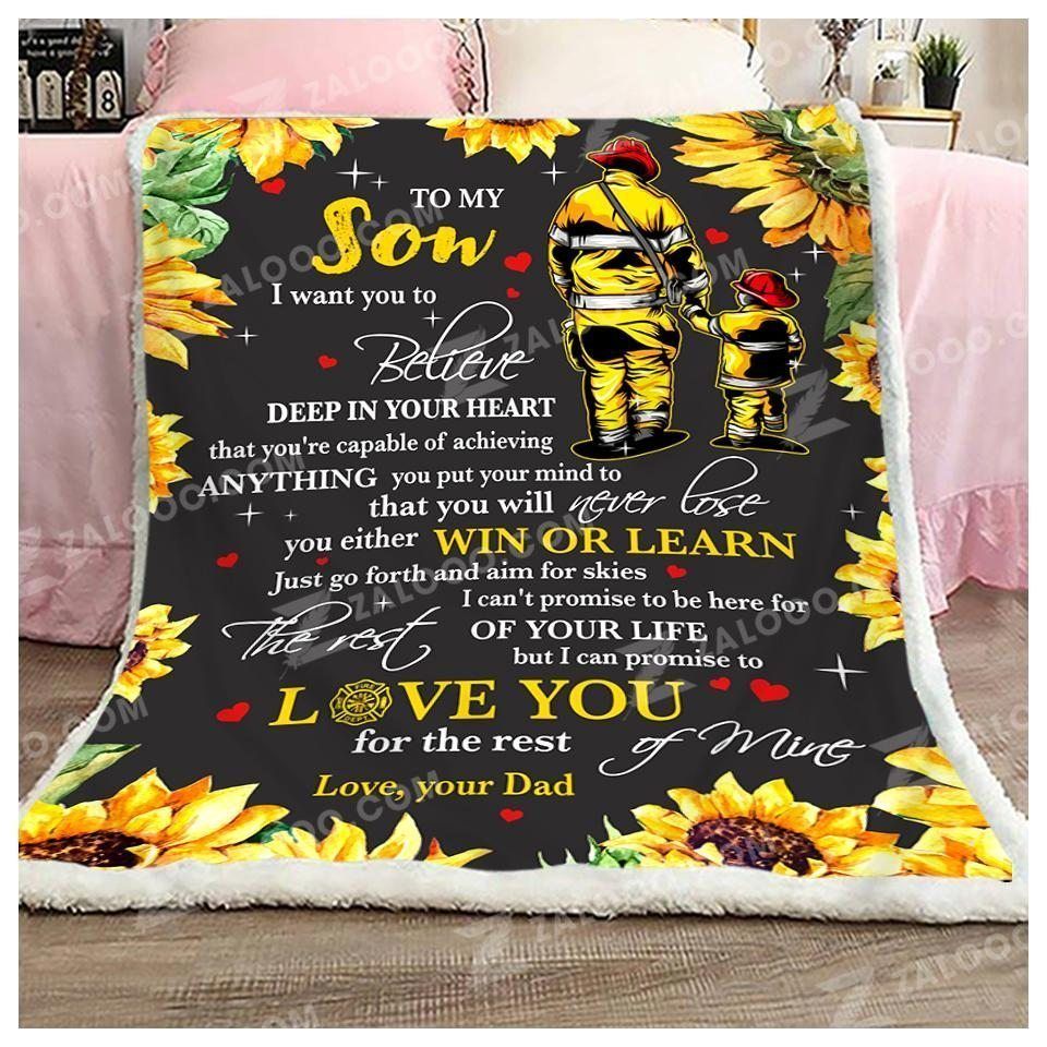 Firefighter Sherpa Fleece Blanket