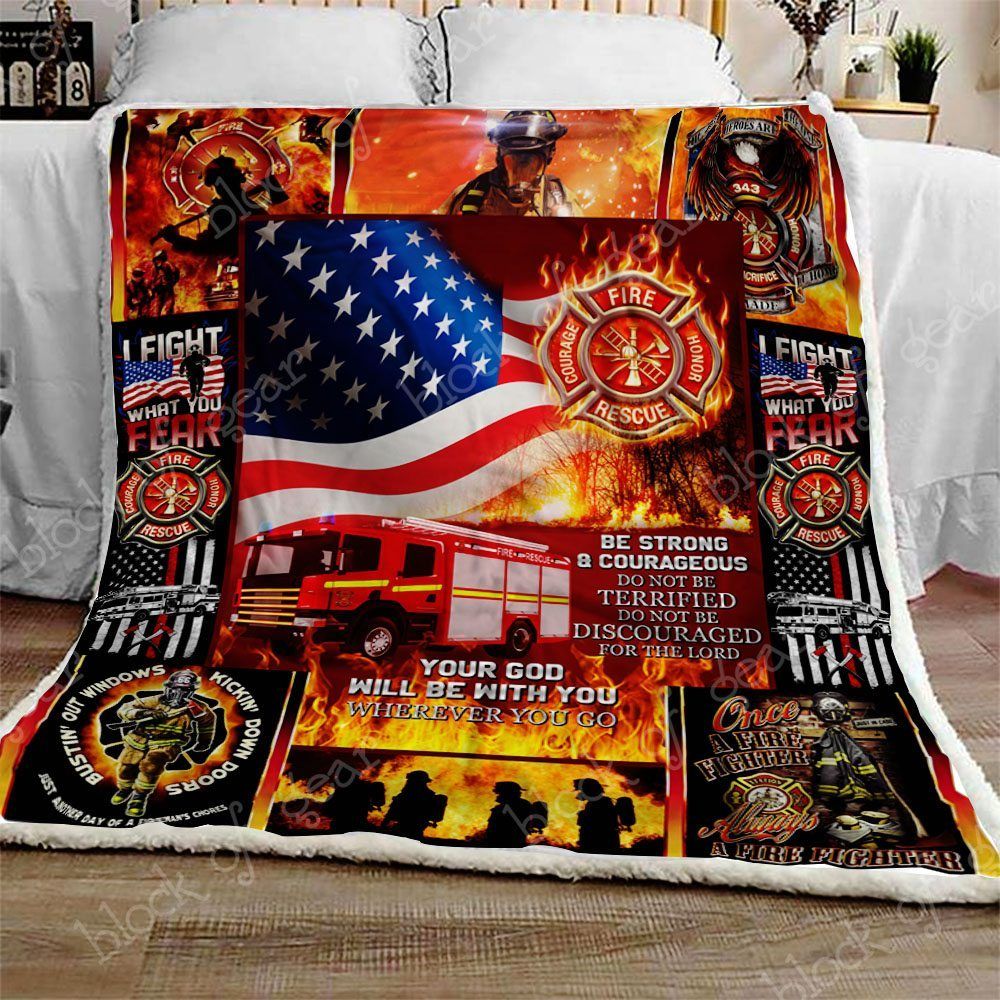 Firefighter Sherpa Fleece Blanket