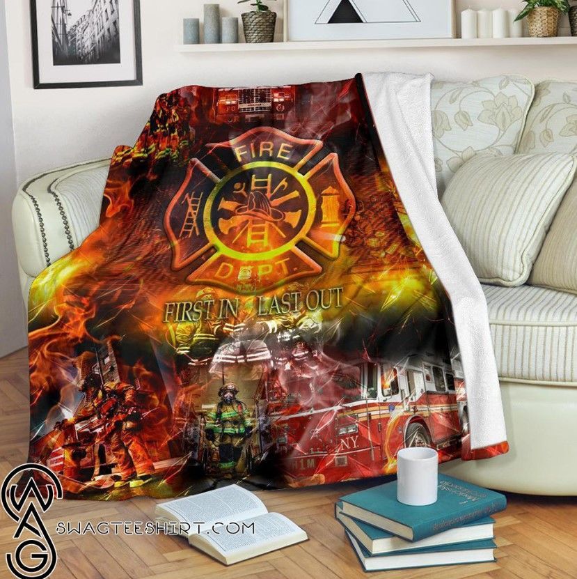 Firefighter Sherpa Fleece Blanket