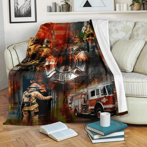 Firefighter Sherpa Fleece Blanket