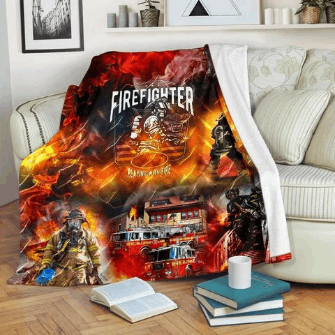 Firefighter Sherpa Fleece Blanket