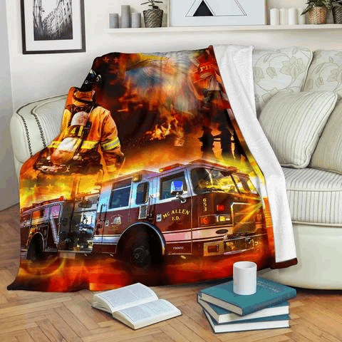 Firefighter Sherpa Fleece Blanket