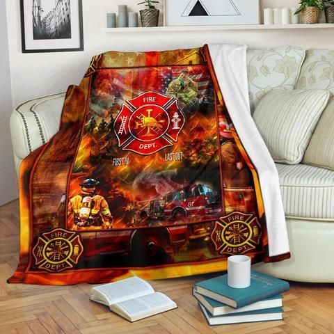 Firefighter Sherpa Fleece Blanket