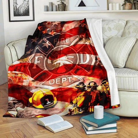 Firefighter Sherpa Fleece Blanket