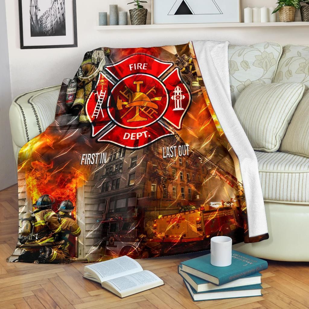 Firefighter Sherpa Fleece Blanket