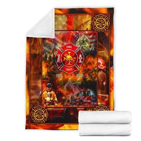 Firefighter Sherpa Fleece Blanket