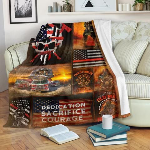 Firefighter Sherpa Fleece Blanket