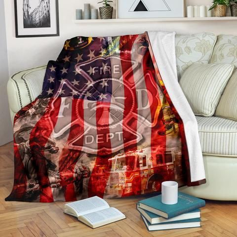 Firefighter Sherpa Fleece Blanket