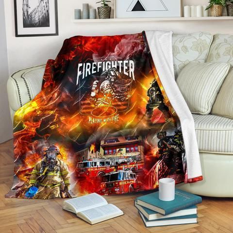 Firefighter Sherpa Fleece Blanket