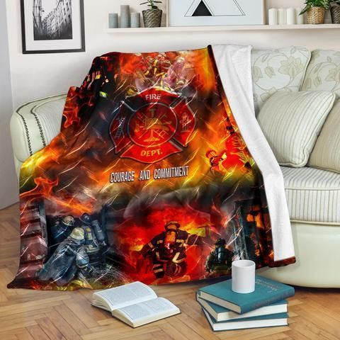 Firefighter Sherpa Fleece Blanket