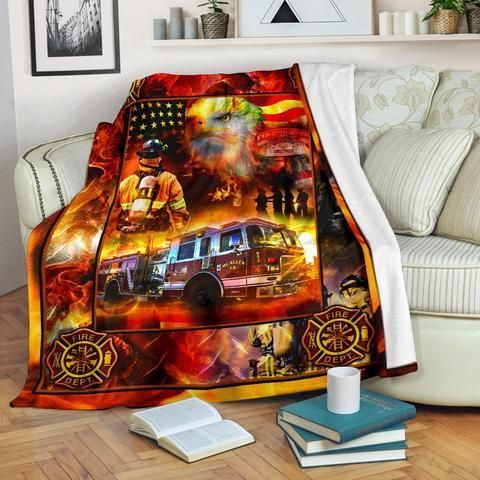 Firefighter Sherpa Fleece Blanket