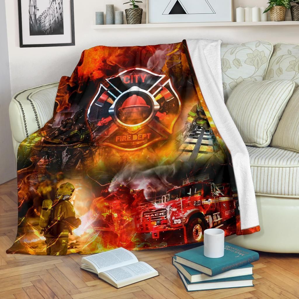 Firefighter Sherpa Fleece Blanket