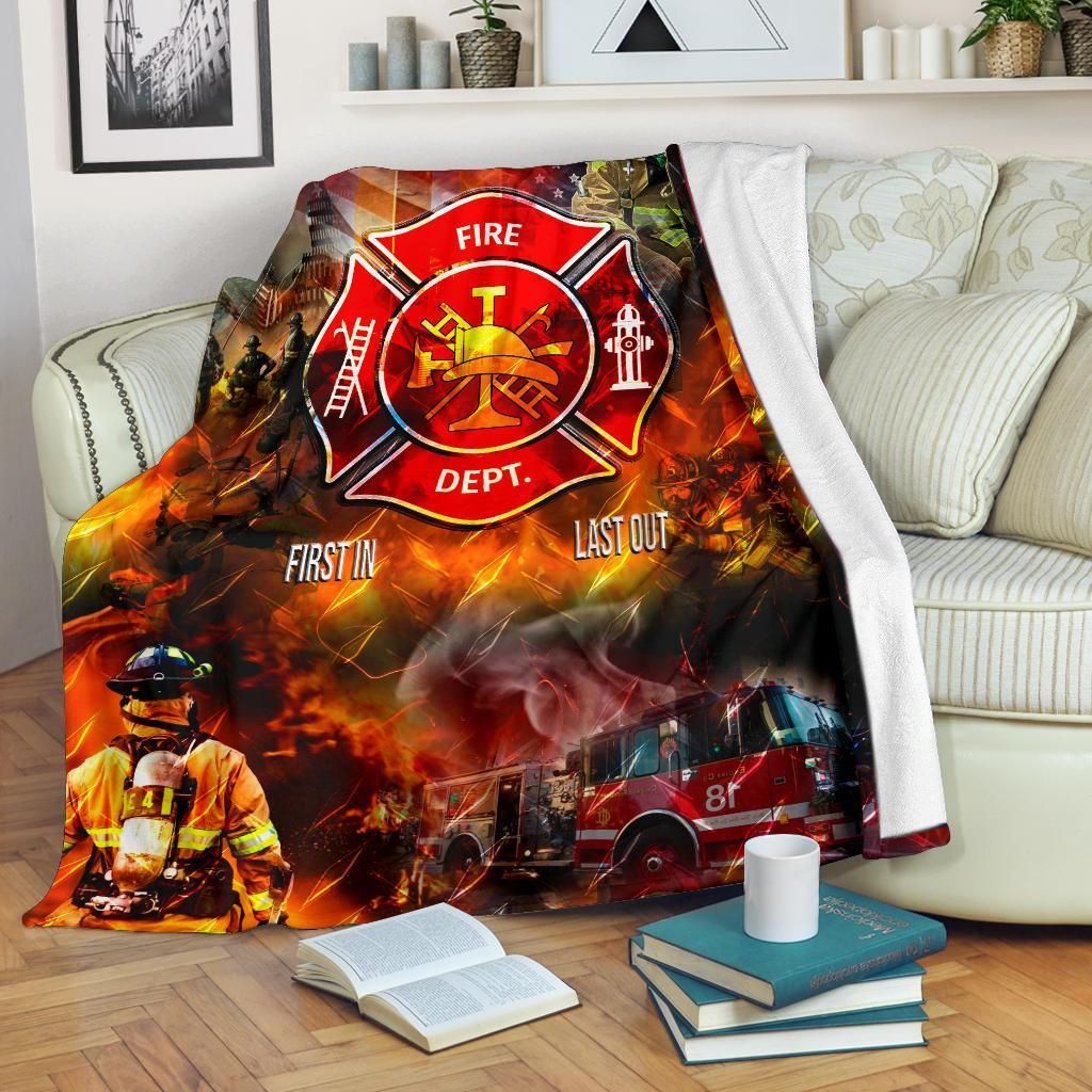 Firefighter Sherpa Fleece Blanket
