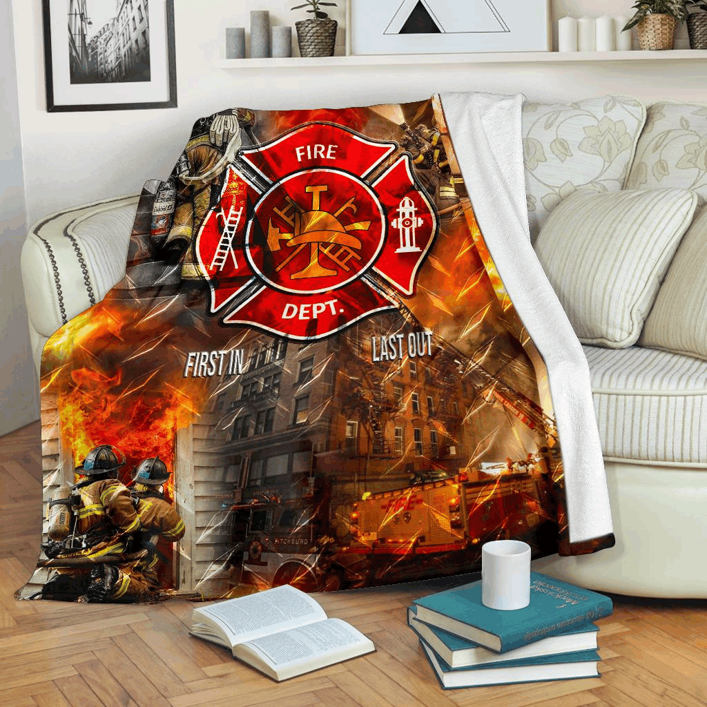 Firefighter Sherpa Fleece Blanket