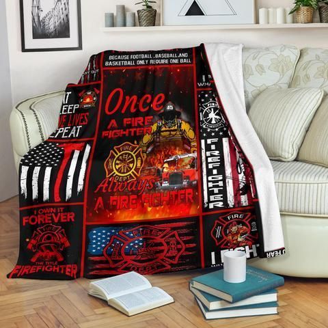 Firefighter Sherpa Fleece Blanket