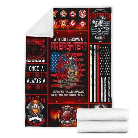 Firefighter Sherpa Fleece Blanket