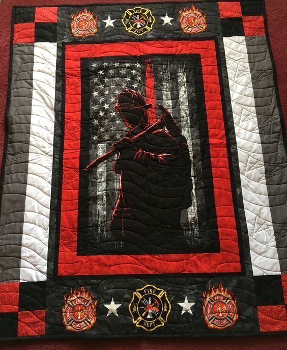 Firefighter CLM0910075 Quilt Blanket