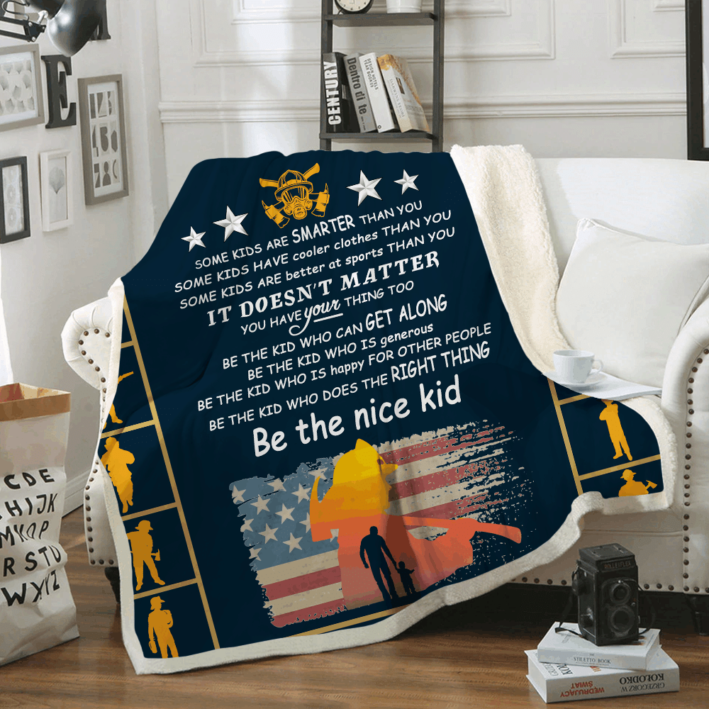 Firefighter Sherpa Fleece Blanket