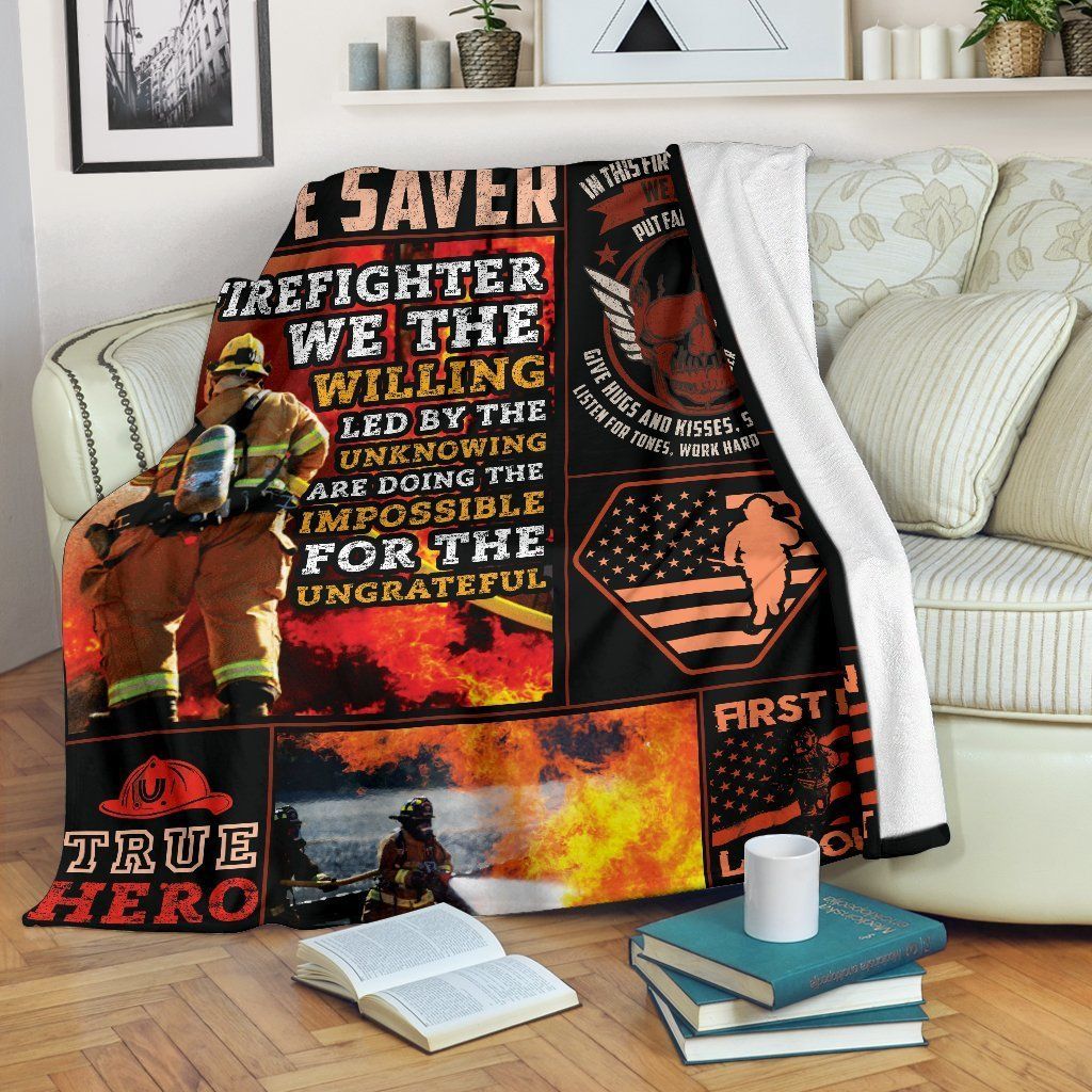 Firefighter Sherpa Fleece Blanket