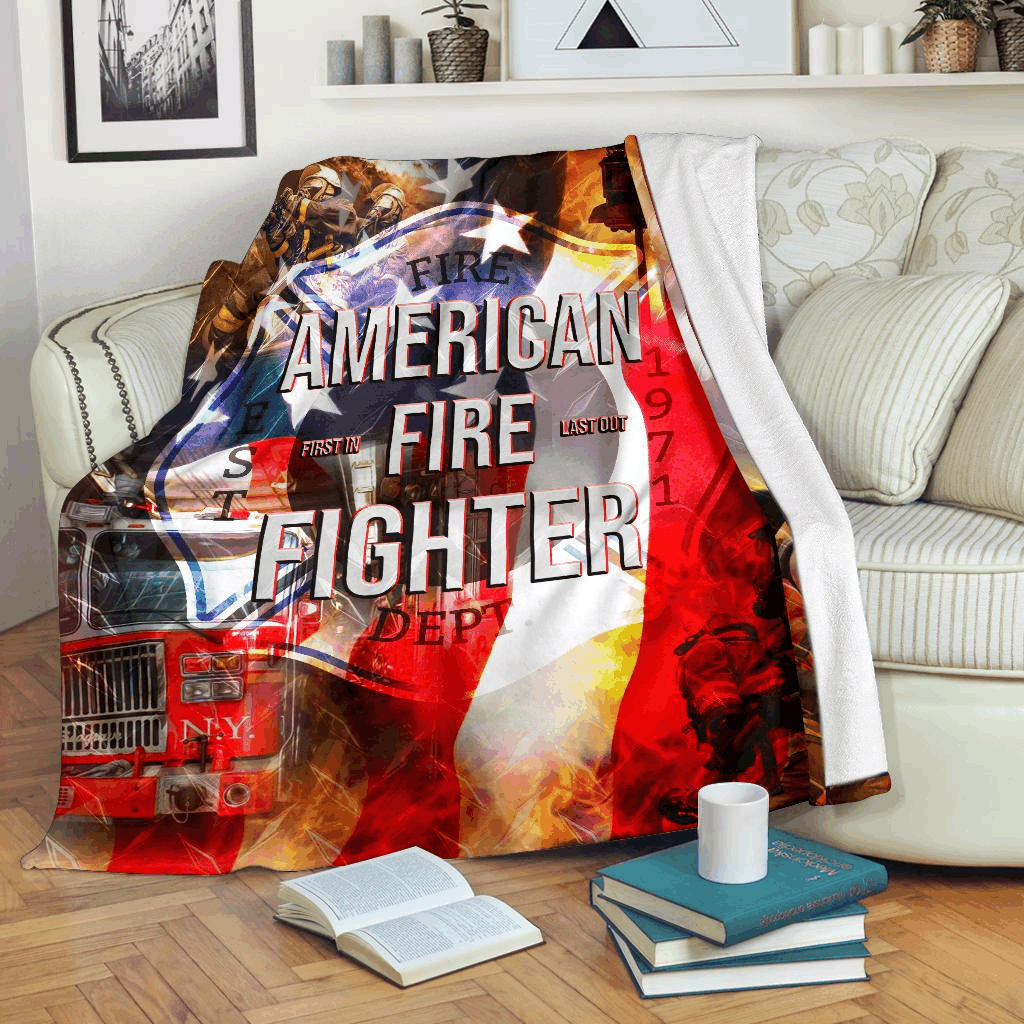Firefighter Sherpa Fleece Blanket