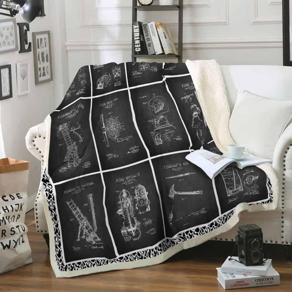 Firefighter Sherpa Fleece Blanket