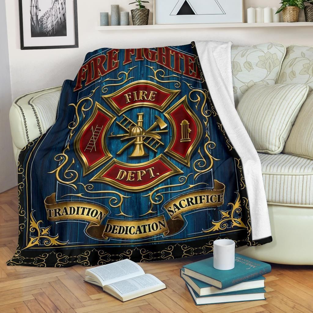 Firefighter Sherpa Fleece Blanket
