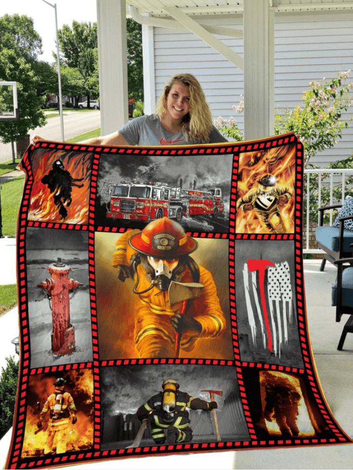 Firefighter Sherpa Fleece Blanket