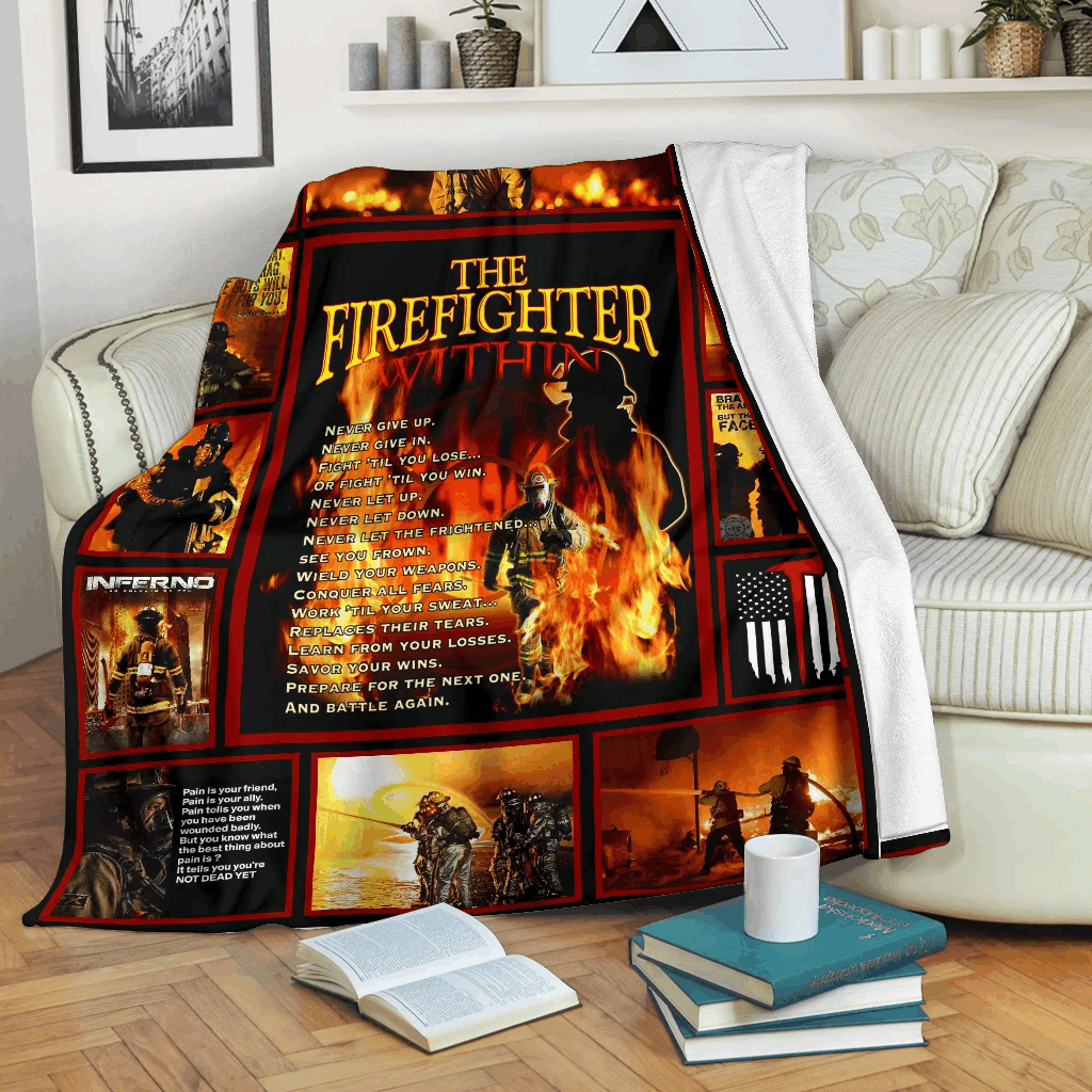 Firefighter Sherpa Fleece Blanket