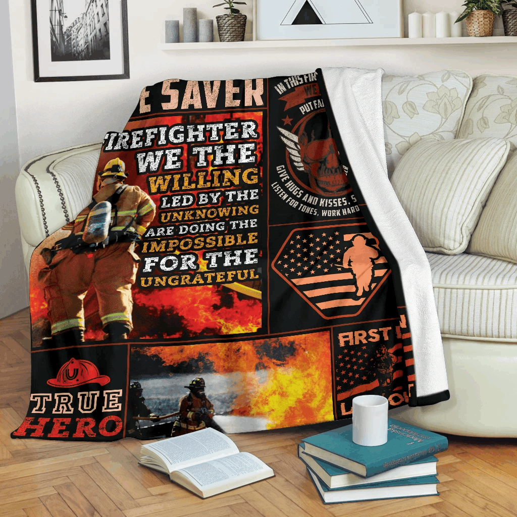 Firefighter Sherpa Fleece Blanket