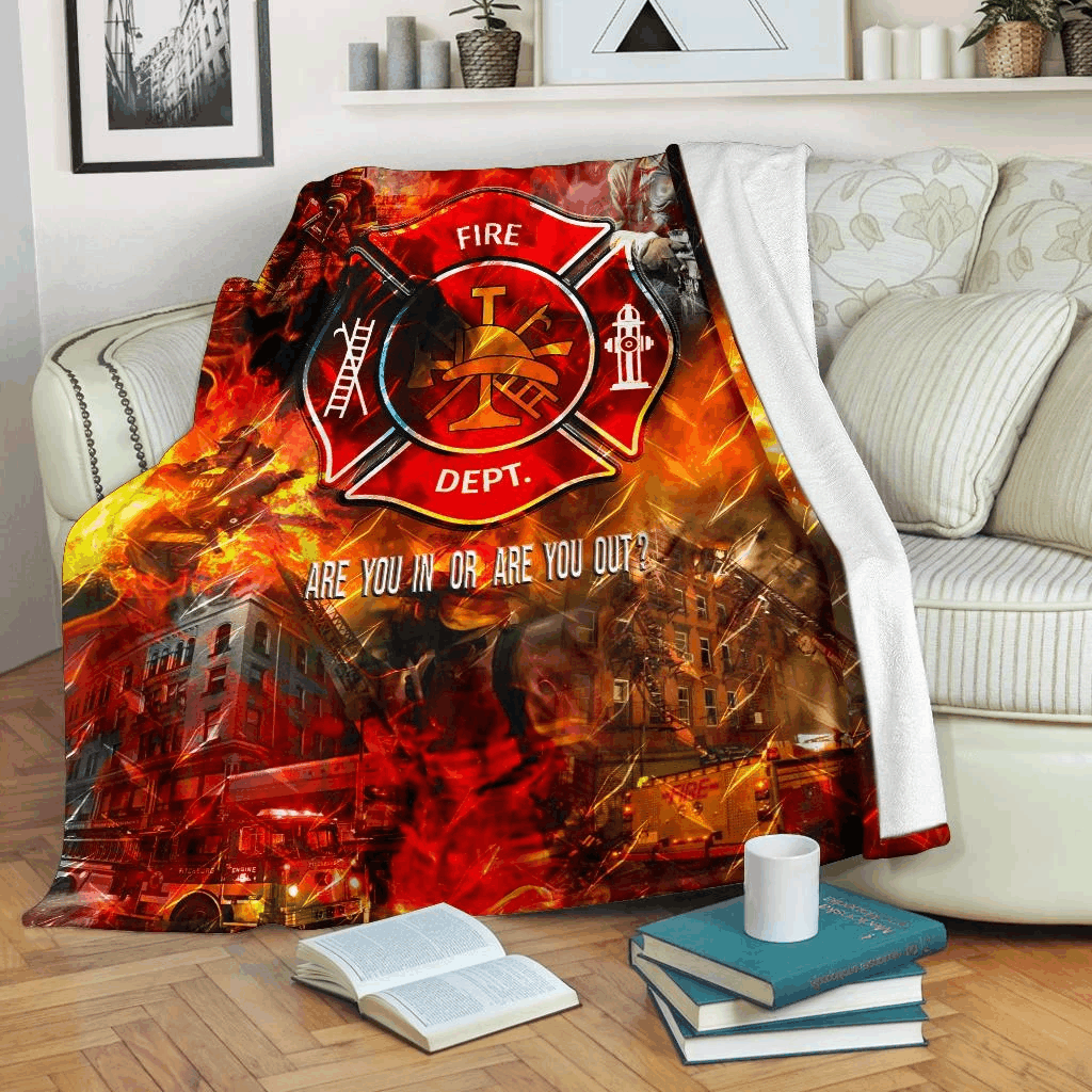 Firefighter Sherpa Fleece Blanket
