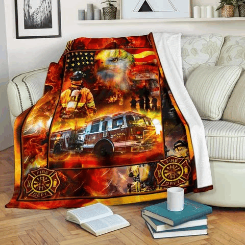 Firefighter Sherpa Fleece Blanket