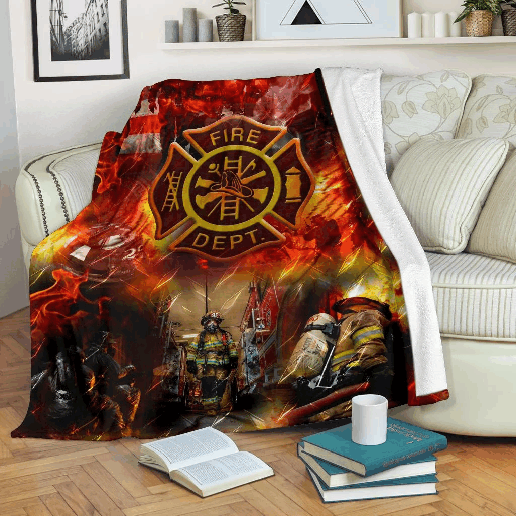 Firefighter Sherpa Fleece Blanket