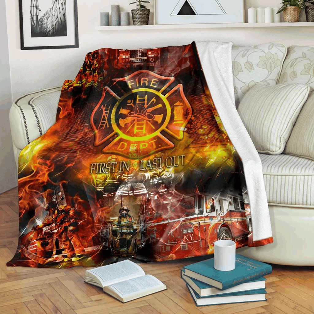 Firefighter Sherpa Fleece Blanket
