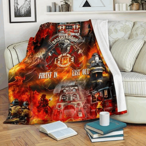 Firefighter Sherpa Fleece Blanket