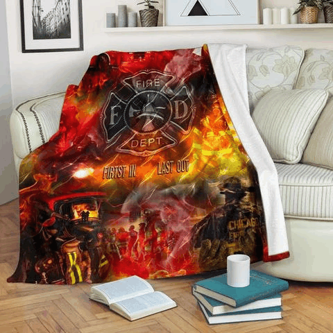 Firefighter Sherpa Fleece Blanket