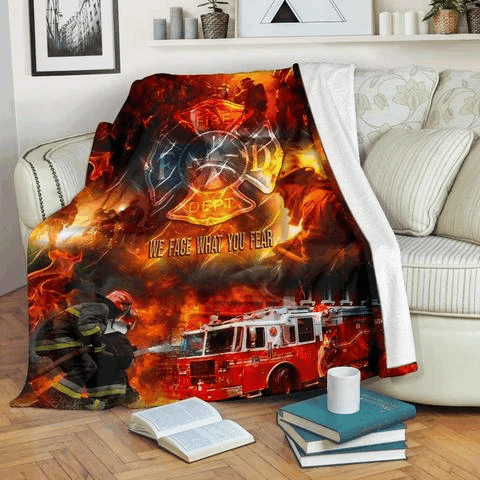 Firefighter Sherpa Fleece Blanket