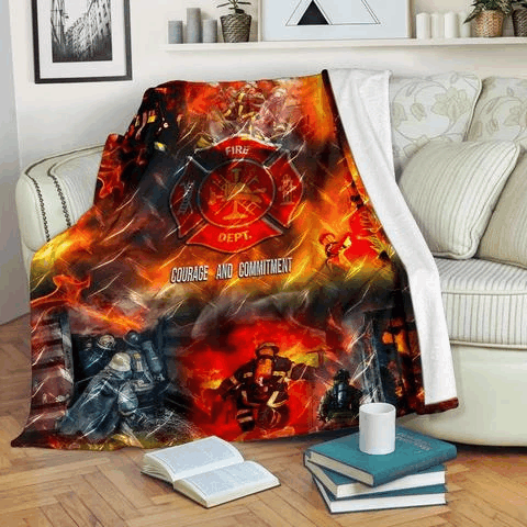 Firefighter Sherpa Fleece Blanket