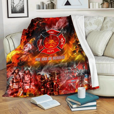 Firefighter Sherpa Fleece Blanket