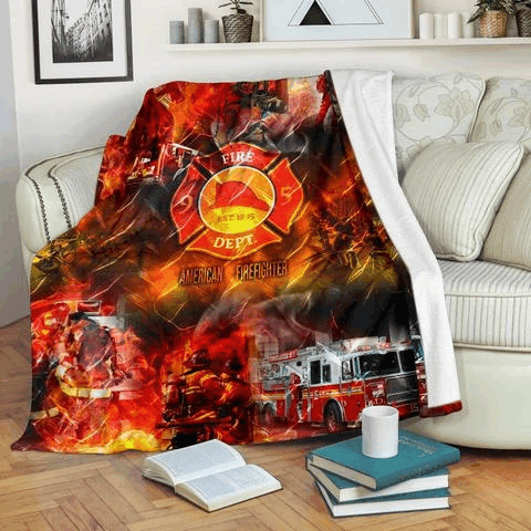Firefighter Sherpa Fleece Blanket