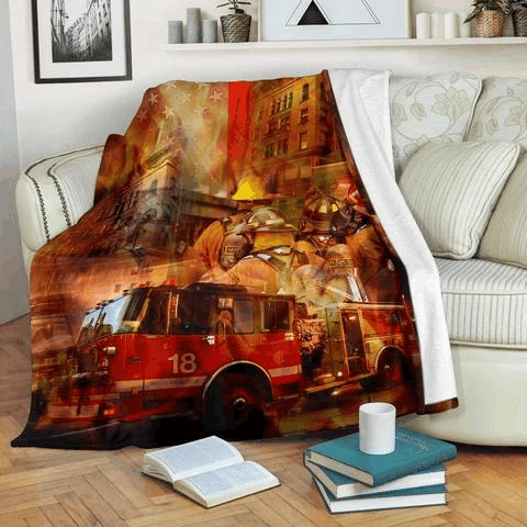 Firefighter Sherpa Fleece Blanket