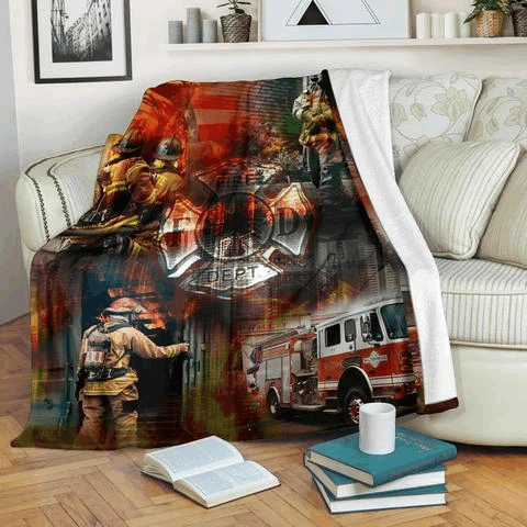 Firefighter Sherpa Fleece Blanket