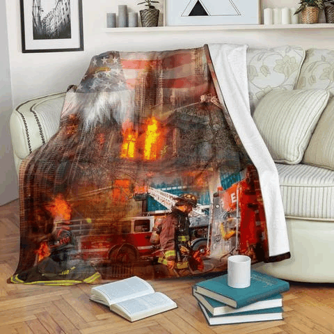 Firefighter Sherpa Fleece Blanket